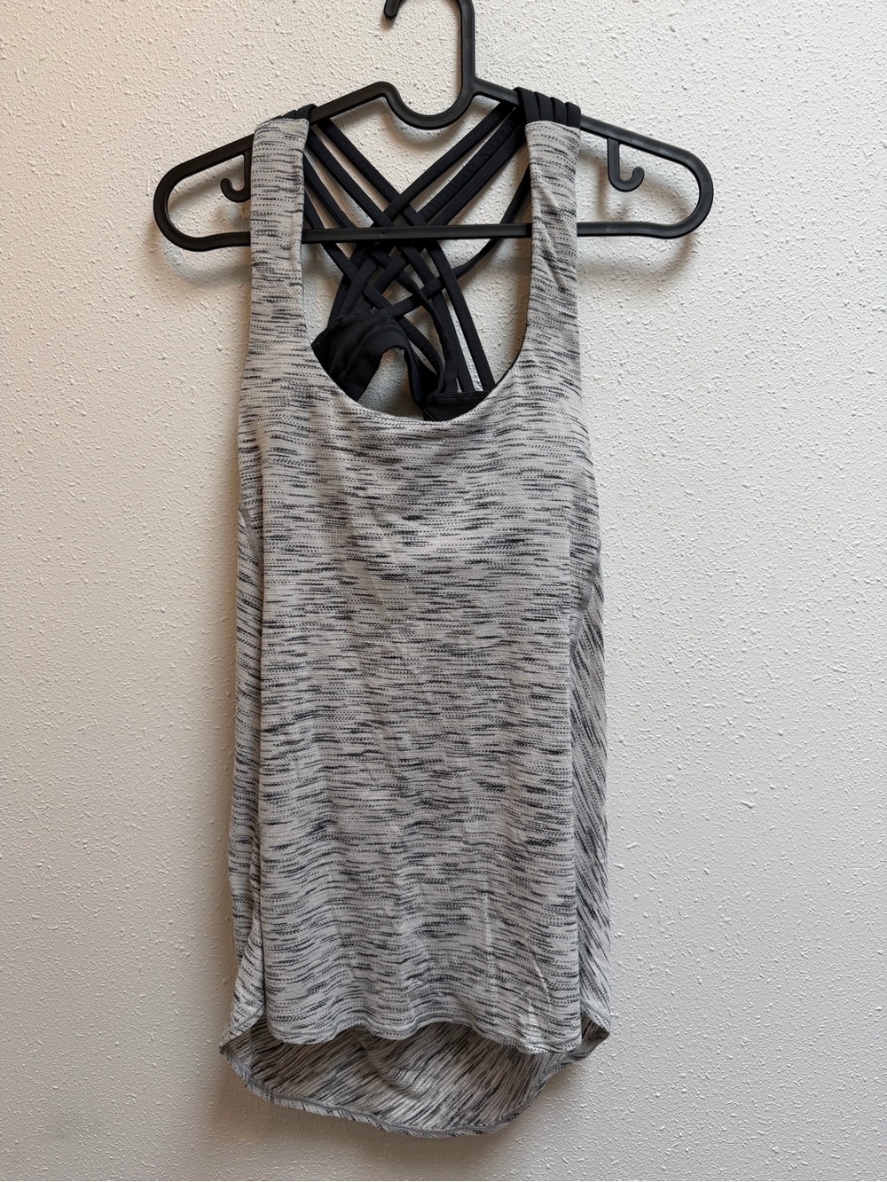 lululemon free to be wild 2 in 1 Gray Space-Dye Tank